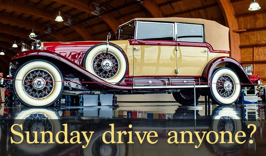 Antique-luxury-car-convertible-Sunday-drive-anyone-