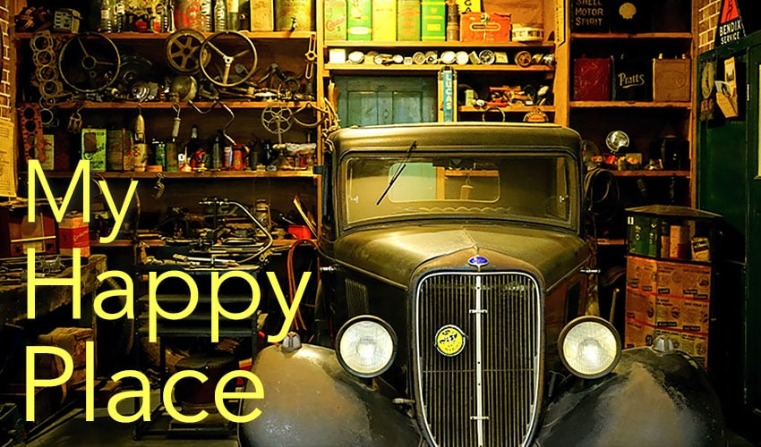 Old-Ford-car-in-vintage-garage